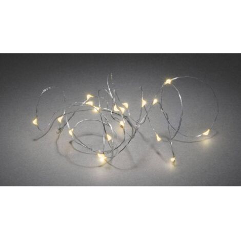 Konstsmide 1461-890 Guirlande lumineuse avec piles pour l'intérieur à pile(s) Nombre de lumière 40 LED ambré Longueur é (1/2)