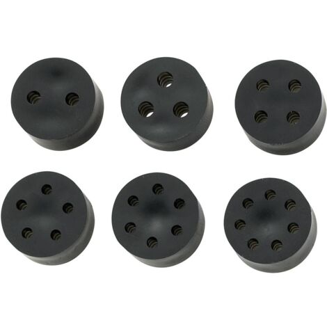 TRU COMPONENTS TC-10820788 TC-MH23-2E203 Joint muti-passages M25 2 x 5.1 - 6.5 mm caoutchouc noir 50 pc(s) D739042 (1/2)
