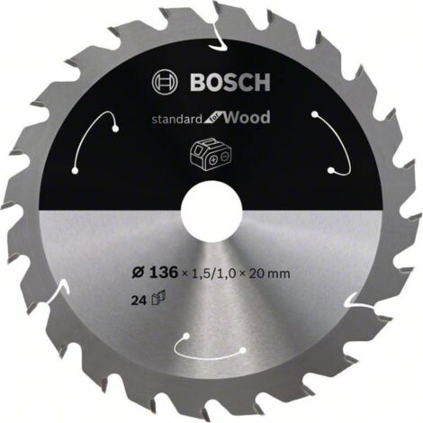 Bosch Accessories 2608837668 Lame de scie circulaire au carbure 136 x 20 mm Nombre de dents: 24 1 pc(s)