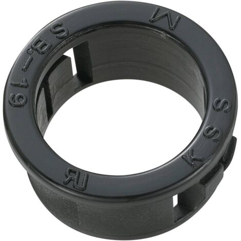 TRU COMPONENTS TC-SBR19M203 Passe-câbles Ø max. des bornes 15.8 mm Epaisseur de plaque (maxi) 3.2 mm Polyamide noir 100 (1/2)