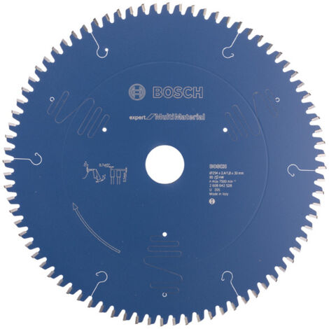 Bosch – Lame de scie circulaire 254mm – Alésage 30mm – 80 dents Microteq pour métaux non ferreux, bois et plastique – Coupe nette et durable