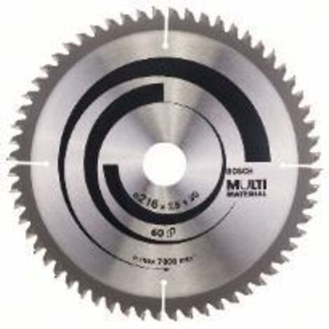 Lame de scie circulaire Bosch MultiMaterial 216x2,5x30 60Z - 2608640446