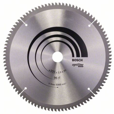 Bosch – Lame de scie circulaire 305 mm – 2608640442 – Carbure de tungstène – Ø alésage 30 mm – Épaisseur 2.5 mm – 96 dents – Pour bois dur