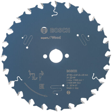 Lame de scie circulaire Bosch Expert Wood 2608644022 165x2,6x20 24Z (1/5)