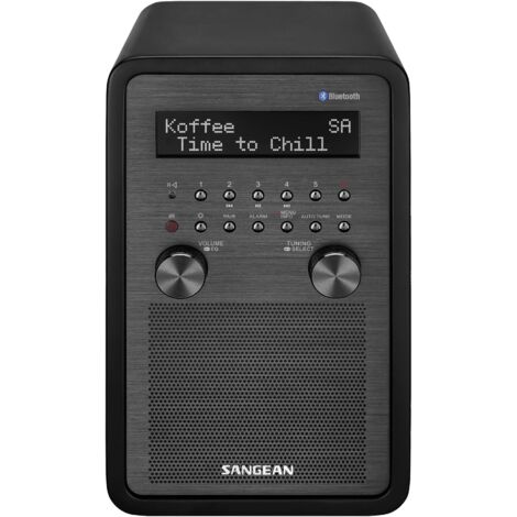Sangean DDR-60 Radio de table DAB+, DAB, FM AUX, Bluetooth, NFC avec télécommande, fonction réveil noir (1/5)