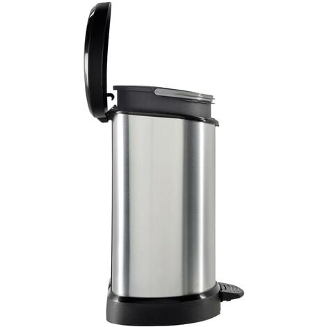 Curver DECO Bin 240568 Poubelle 15 l (l x H x P) 303 x 448 x 268 mm argent, noir 1 pc(s)