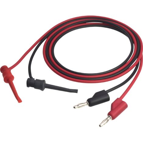 VOLTCRAFT MSL-102 Cordon de mesure mâle 4 mm 1.00 m noir, rouge 1 pc(s) S407551 (1/5)