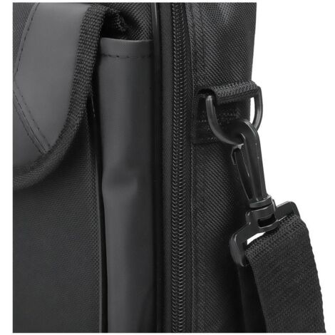 SOL'S Sacoche Cambridge - Borsa A Tracolla In Poliestere 600D Con Doppia Zip, Tasca Interna E Manico In Nylon, Colore Nero