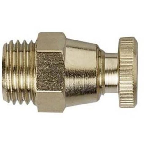Soupape de purge de condensat 2005001ZLOSE – G 3/8 pouces – 50 mm – Laiton pour compresseurs avec vis de vidange – 1 pièce – Aerotec