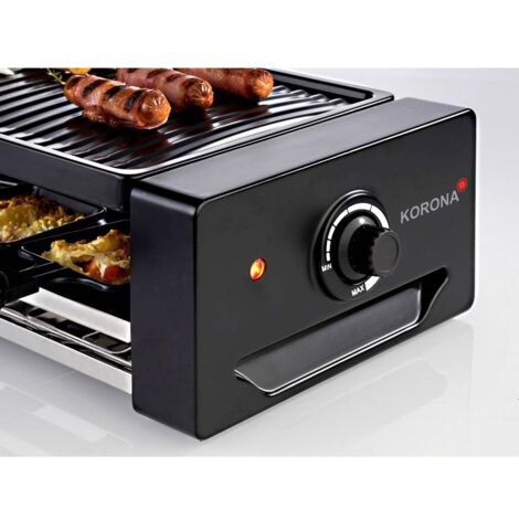Korona 45070 Appareil à raclette 8 poêlons noir, argent