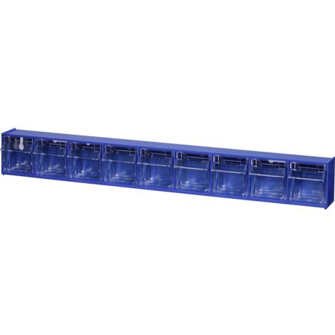 CASIER À TIROIRS BASCULANTS ALLIT 464450 (L X H X P) 600 X 77 X 65 MM BLEU, TRANSPARENT 1 PC(S) (1/4)