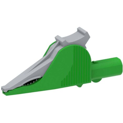 Electro PJP 5066-IEC-CD1-V Pince crocodile enfichable 4 mm CAT III 1000 V, CAT IV 600 V vert D359552 (1/2)