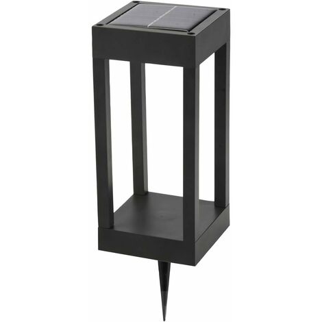 Megatron MT70010 Lampadaire dextérieur solaire avec détecteur de mouvements 0.6 W blanc chaud, RVB noir (1/3)