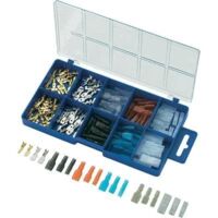 TRU COMPONENTS 739660 Assortiment de cosses à sertir 0.50 mm² 2.50 mm² transparent, noir, rouge, bleu 160 pc(s) S886731