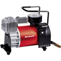 Einhell – Compresseur 12V CC-AC 35/10 – Débit 35L/min – Pression max 8 bar – Adaptateur allume-cigare – Manomètre intégré
