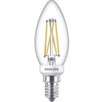 Philips LED WarmGlow filament bougie ampoule dimmable - E14 B35 3,4W 470lm  2200K-2700K 230V