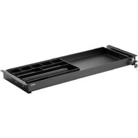 Tiroir sous table SP10938492 – Acier noir – Dimensions 740 x 272 x 50.8 mm – Verrouillable pour rangement sécurisé – Speaka Professional