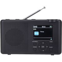 Reflexion TRA23DAB/GR Radio de table DAB+, DAB, FM DAB+, FM rechargeable anthracite, gris