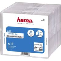 Etui à CD Hama 00051168 2 CDs/DVDs/Blu-rays Polystyrène transparent (l x H x P) 12.5 x 14.2 x 0.52 cm 25 pc(s)