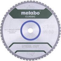 Metabo – Lame de scie circulaire 165 mm – 628651000 – Ø alésage 20 mm – Épaisseur 1.2 mm – 40 dents pour coupes précises dans l'acier
