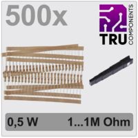 TRU COMPONENTS TC-12888488 T22P105 Jeu de résistances à couche carbone sortie axiale 0.5 W 5 % 500 pc(s) A559553