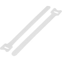 TRU COMPONENTS TC-12355384 Collier de serrage auto-agrippant pour grouper partie velours et partie agrippante (L x l) 310 mm x 16 mm blanc 20 pc(s) V666183
