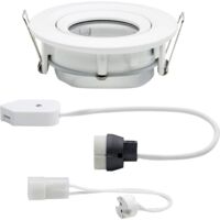 Paulmann Nova Spot encastrable pour salle de bains Ampoule halogène GU10, GU5.3 35 W IP65 blanc mat