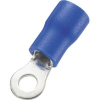 TRU COMPONENTS 738208 Cosse à oeillet Section max.=2.50 mm² Ø du trou=10.5 mm partiellement isolé bleu 100 pc(s)