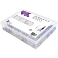 TRU COMPONENTS T1904C087 Assortiment d'embouts simples 4 mm² partiellement isolé gris, rouge, noir, bleu 300 parties