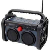 Radio de chantier DAB+ DAB85BL – Bluetooth – Alimentation secteur et batterie lithium-ion – IP44, 40 stations – Couleur bleu, noir – Soundmaster