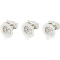 Sygonix SY-6417588 Luminaire à LED encastrable jeu de 3 LED GU10 3 W blanc A764013