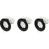 Sygonix SY-6417590 Luminaire à LED encastrable jeu de 3 LED GU10 3 W noir A764033