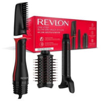 Revlon RVDR5333E Brosse chauffante noir, rouge avec fonction boucleur