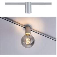 Spot individuel sur rail URail Ceiling Socket Paulmann - E27 - 20W max - Dimmable - Chromé mat - Sans ampoule
