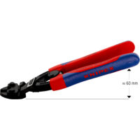 KNIPEX 72 62 200 Pince coupante à ras démultipliée pour les métaux tendres et les plastiques avec gaines bi-matière minces atramentisée noire 200 mm
