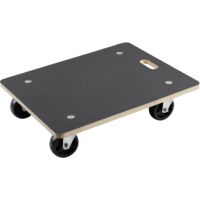 Chariot de transport PA 400 kg – Dimensions 590 x 490 mm – Hauteur 140 mm – 4 roulettes pivotantes – Matériau polyamide – Metafranc