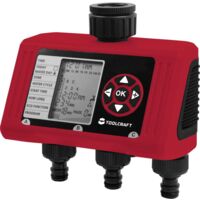 Toolcraft – Programmateur d'arrosage automatique 3 zones – Alimentation à piles – Raccord enfichable – Durée d'arrosage jusqu'à 240 min – 2302366