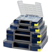 Boîtes polypropylène à couvercle transparent avec godets Assorter RAACO