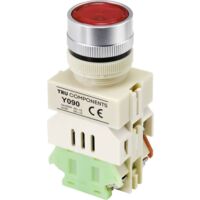 TRU COMPONENTS TC-9219080 Y090 Bouton-poussoir 250 V/AC 5 A 1 x On/(On) à rappel rouge (Ø) 30 mm 1 pc(s)