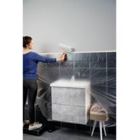 Telo Copritutto Tesa Easy Cover - 17m X 260cm Con Nastro Biadesivo, Per Verniciatura - Foto 4