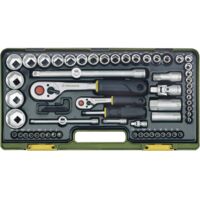 Jeu de clés à douille Proxxon Industrial métrique 1/4 (6.3 mm), 1/2 (12.5 mm) 65 pièces 23286