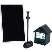 Set pompe solaire 250 l/h T.I.P. 30332 avec accumulateur de batterie, avec éclairage