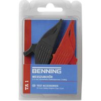 Benning TA 1 Jeu de pinces crocodiles de sécurité enfichable 4 mm CAT III 1000 V rouge, noir Q54017