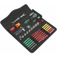 Wera – Coffret multi-outils 35 pièces – Outils de vissage VDE – Cliquet Zyklop Speed – Boîte textile robuste pour rangement