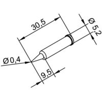 Ersa 102 PD LF 04 Panne de fer à souder forme de crayon, ERSADUR Taille de la panne 0.4 mm Contenu 1 pc(s)