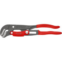 KNIPEX 83 61 010 Clé serre-tubes en S avec réglage rapide gainées en plastique à revêtement poudre gris 330 mm