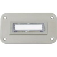 Heidemann 70142 Plaque de sonnette avec porte-nom simple acier inoxydable 24 V/1 A