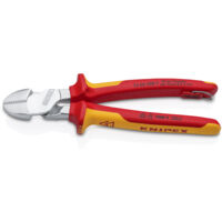 KNIPEX 74 06 200 T Pince coupante de côté à forte démultiplication isolées par gaines bi-matière, certifiées VDE chromée