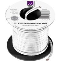Fil de câblage TRU COMPONENTS SH1465 1571331 2 x 0.75 mm² blanc 10 m