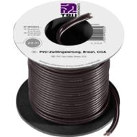 Fil de câblage TRU COMPONENTS SH1466 1570890 2 x 0.75 mm² noir 20 m